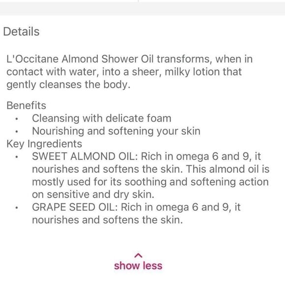 🌟 L’OCCITANE Almond Shower Oil - Picture 4 of 4
